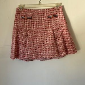 Maje Pink, Red, and a Touch of Sparkle Skirt